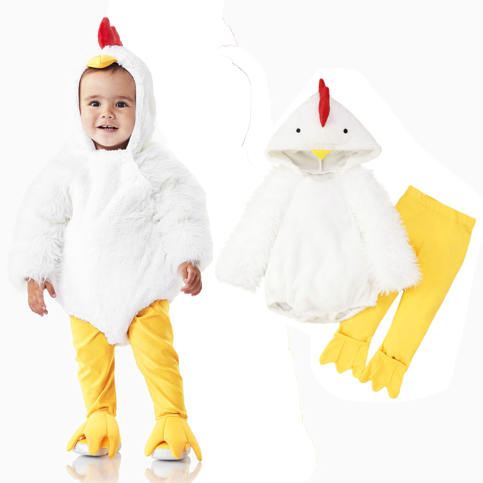 Baby Clothing Discount - Disfraz de pollo y pollito blanco