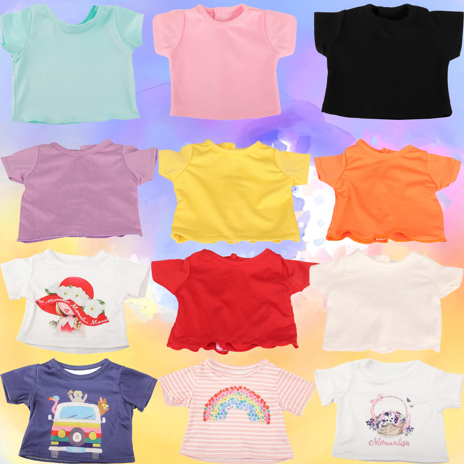 Baby Clothing Basket - Camiseta bonita de muñeca de dibujos