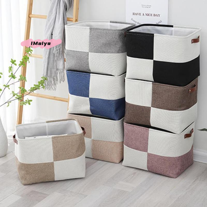 Baby Clothing Basket - Cesta de Almacenamiento Plegable de Lino
