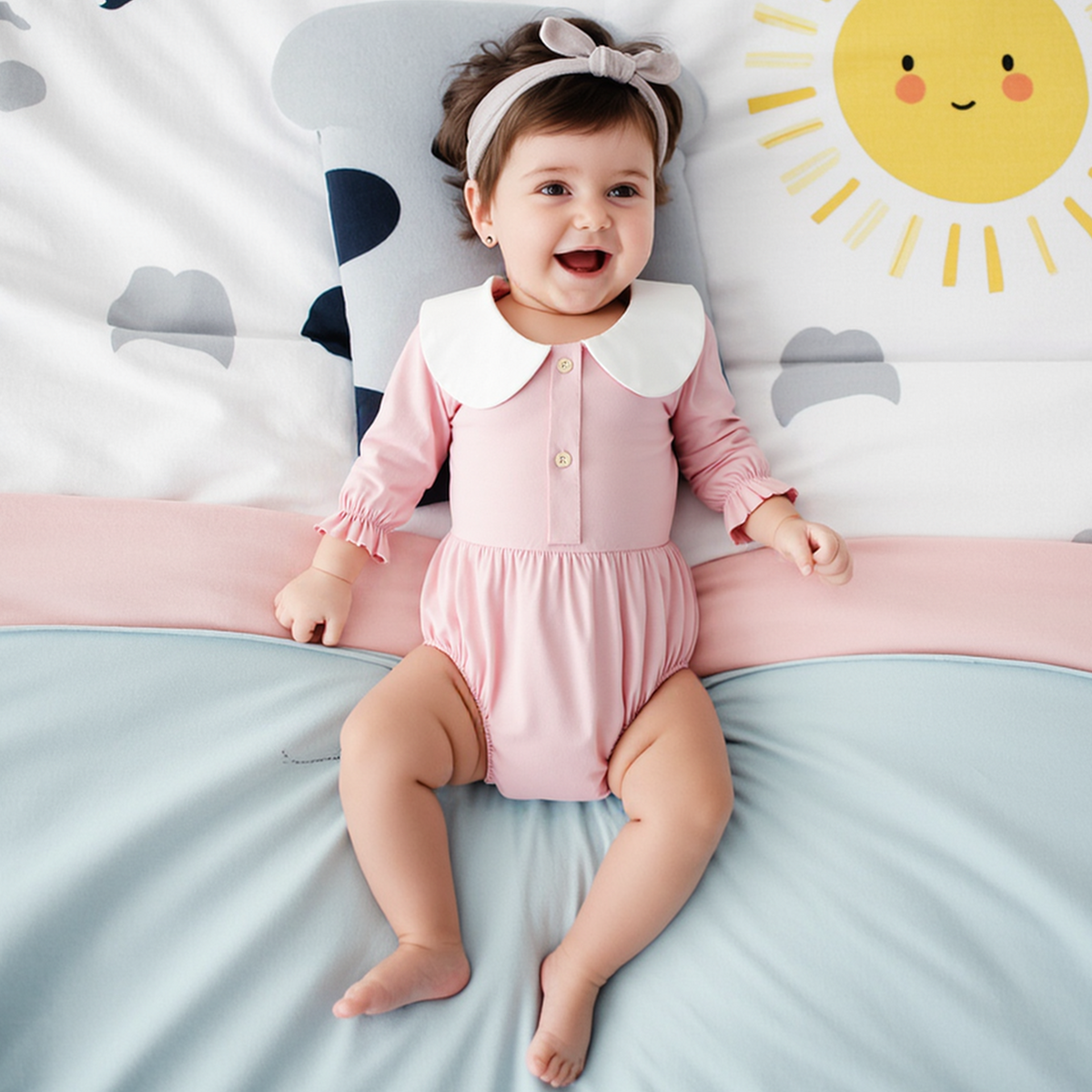 Baby Clothing Pk - Sanlutoz-body liso para niñas pequeñas, ropa