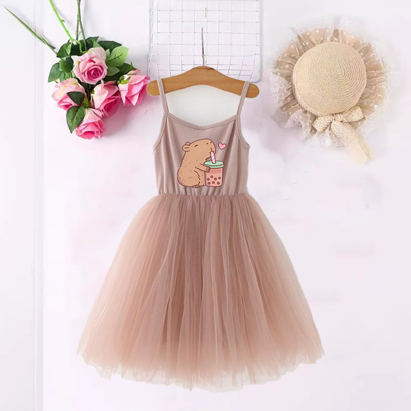 Baby Clothing Dresser - Vestidos Capybara para niñas con estampado