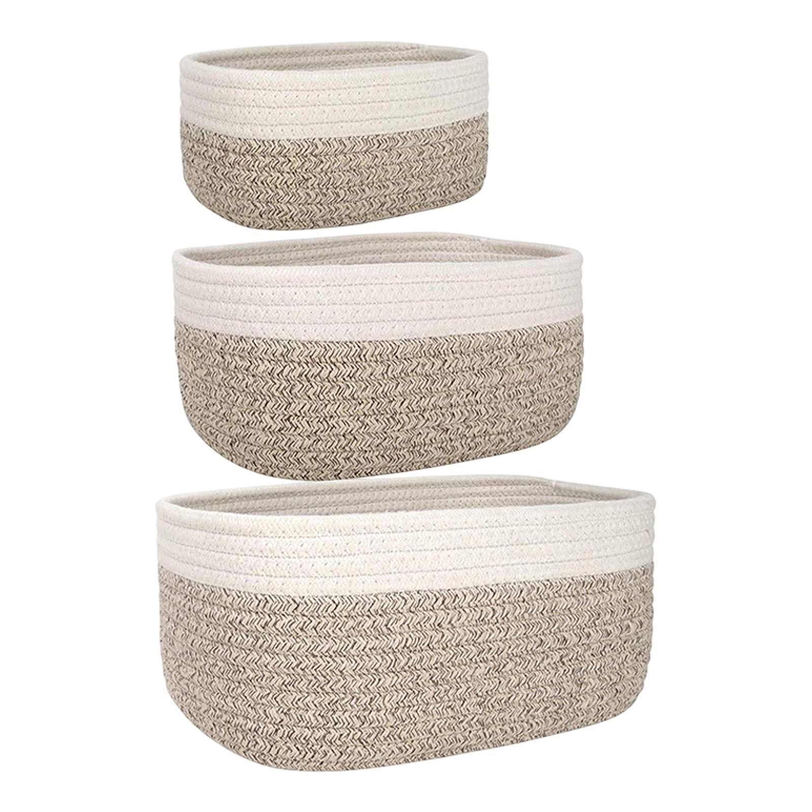 Baby Clothing Basket - Cesta de Cuerda de Algodón, Cesta