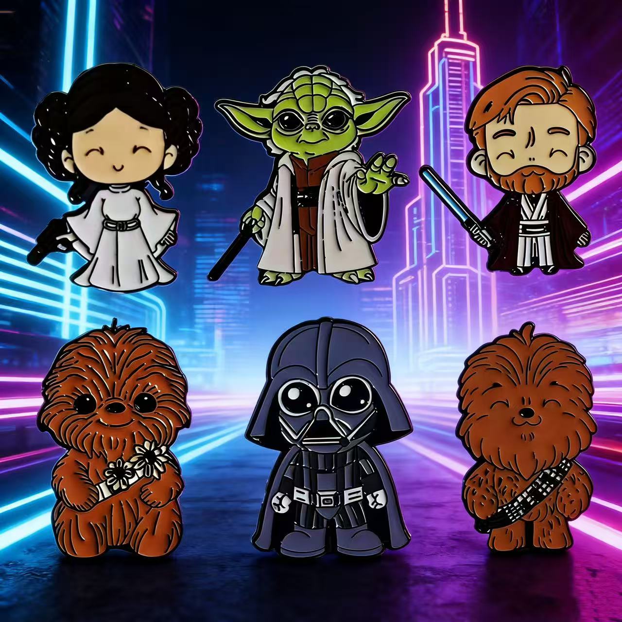 Juego de 6 Broches de Star War - Baby Yoda Clothing reseña y precio