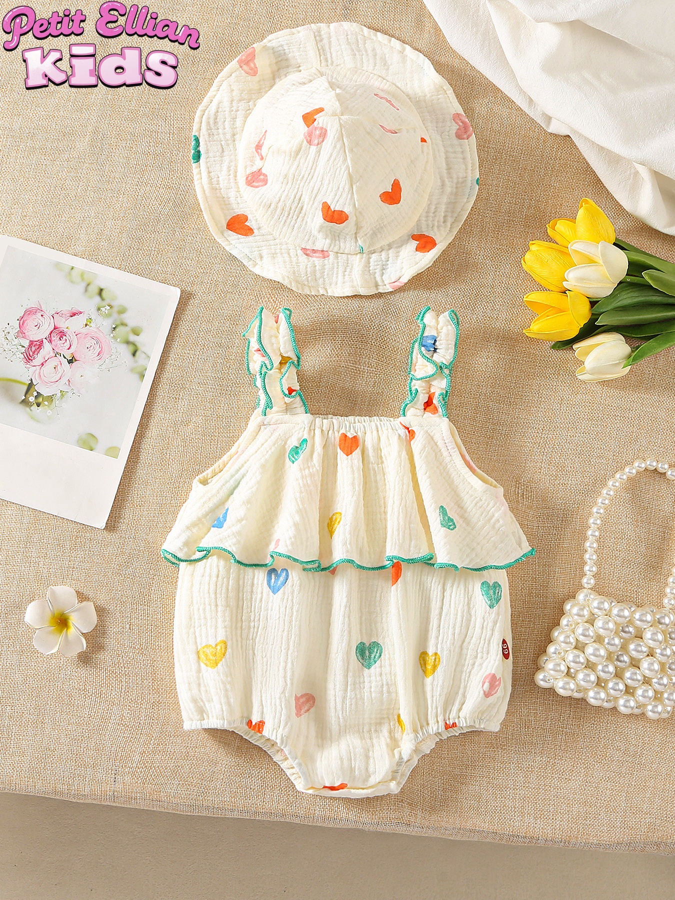 Conjunto de mameluco y gorro d - Baby Clothing Online reseña y precio