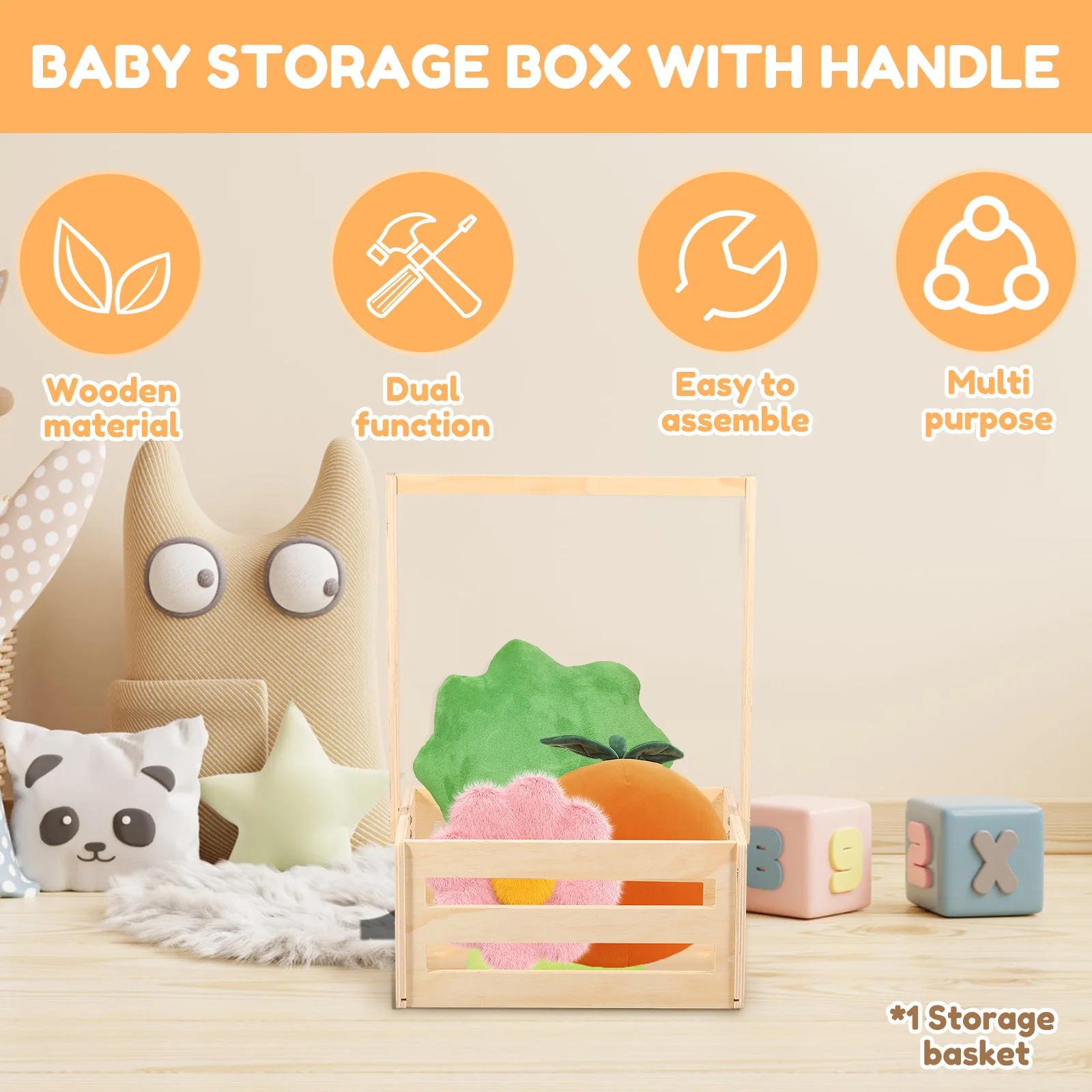 Cesta de madera multiusos para - Baby Clothing Basket reseña y precio