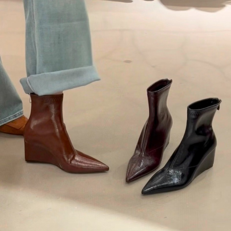 Botines de Tacón de Cuña Moda  - Soft Sole Booties reseña y precio